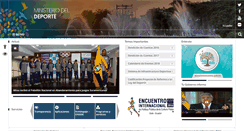 Desktop Screenshot of deporte.gob.ec